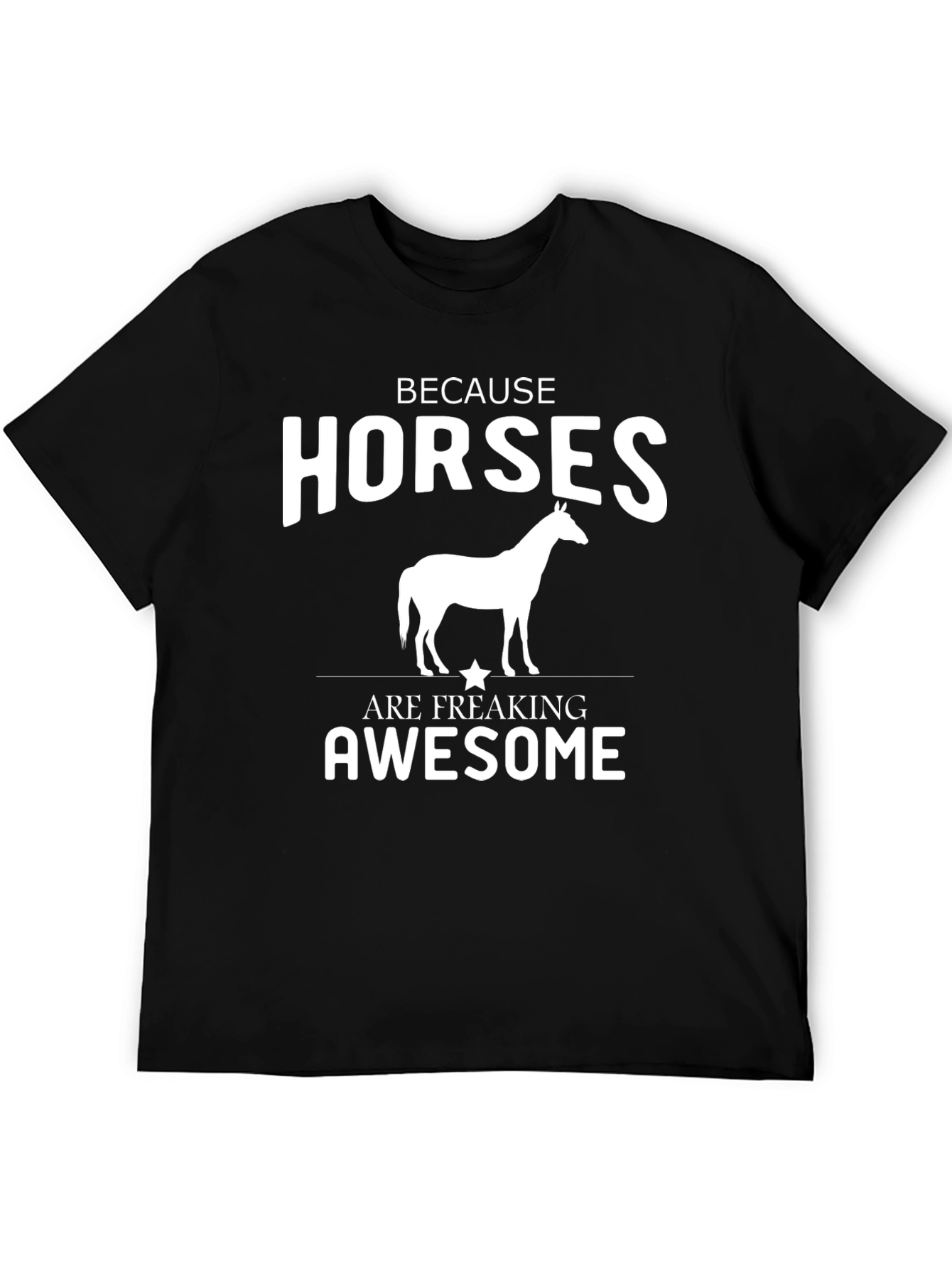 Horses Are Freaking Awesome Black T-Shirt
