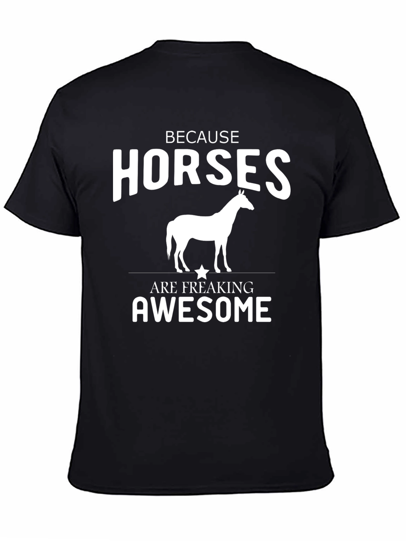 Horses Are Freaking Awesome Black T-Shirt