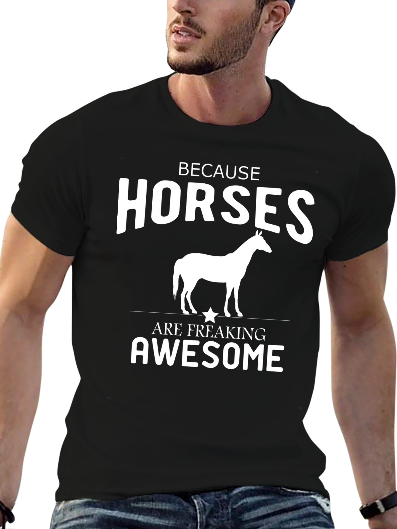 Horses Are Freaking Awesome Black T-Shirt