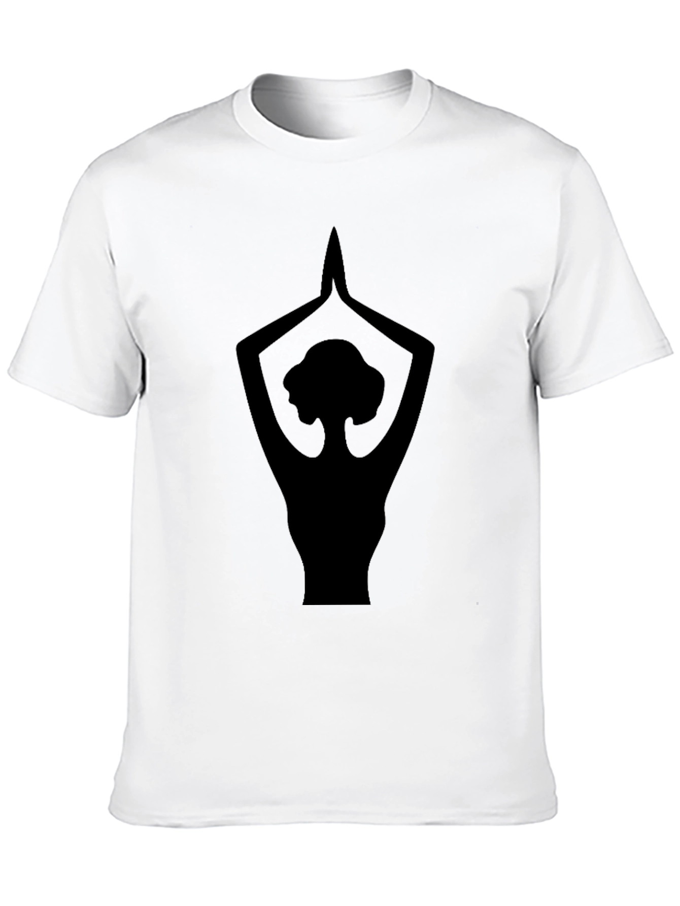 Yoga Silhouette Graphic Black T-Shirt