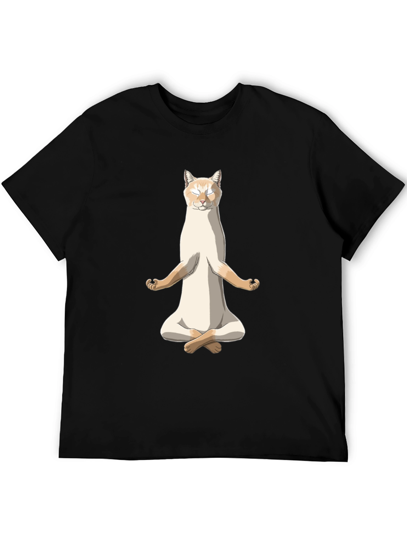 Zen Cat T-Shirt - Meditating Feline Tee