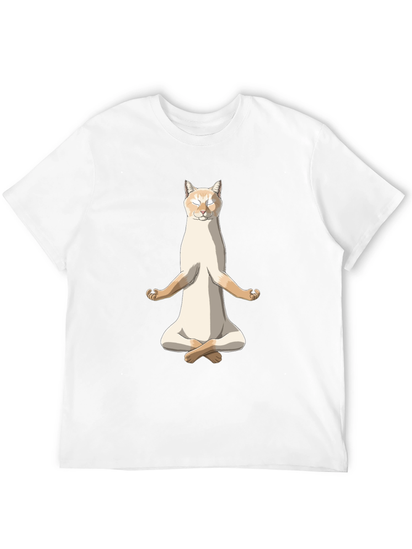 Zen Cat T-Shirt - Meditating Feline Tee