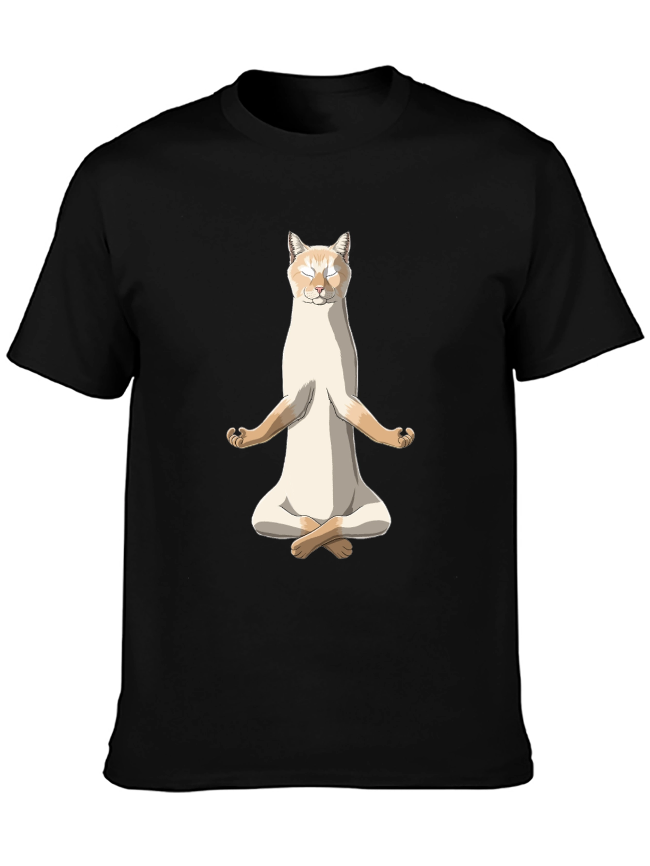 Zen Cat T-Shirt - Meditating Feline Tee