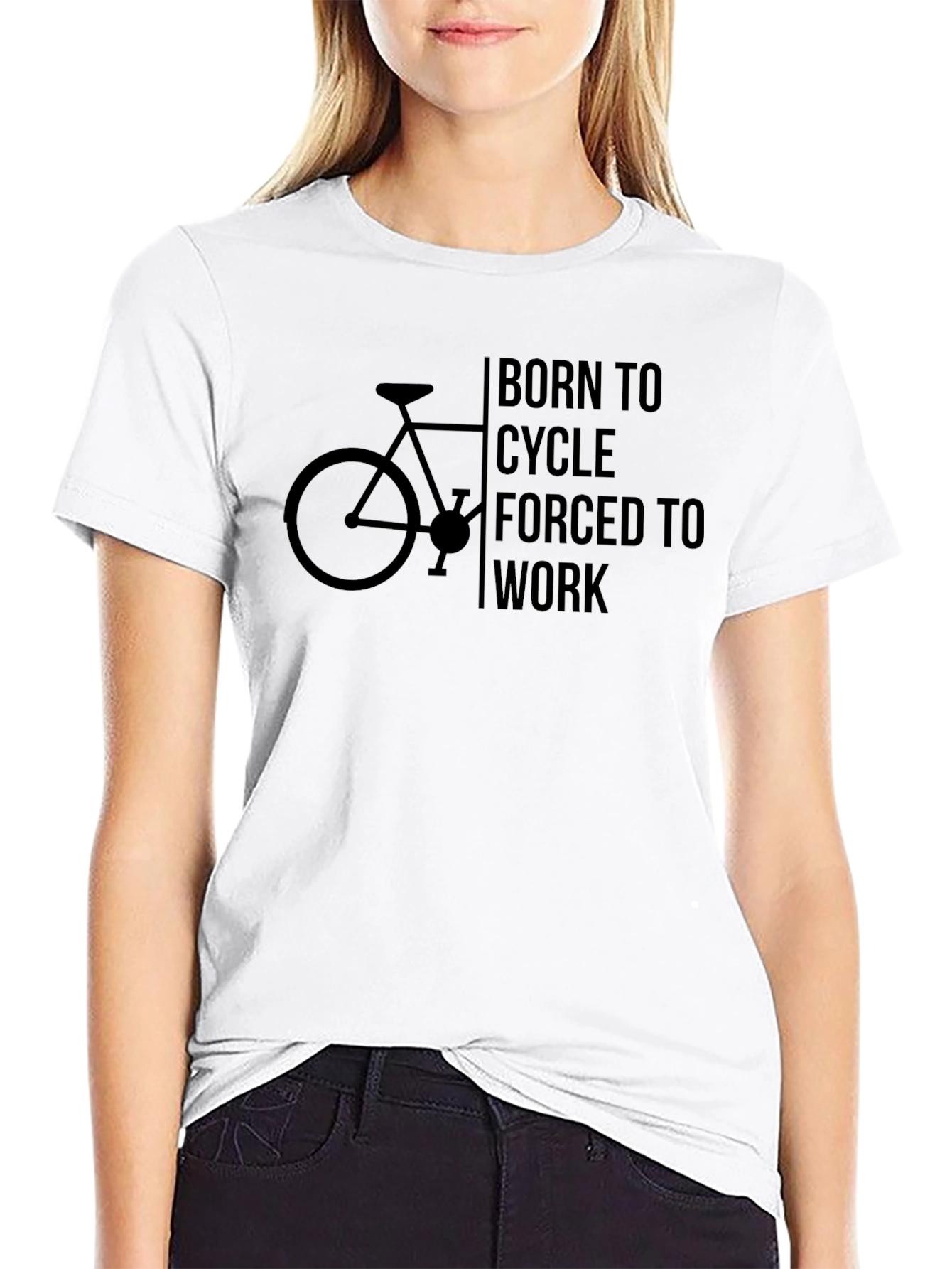 Born to Cycle T-Shirt - Black Cotton Blend
