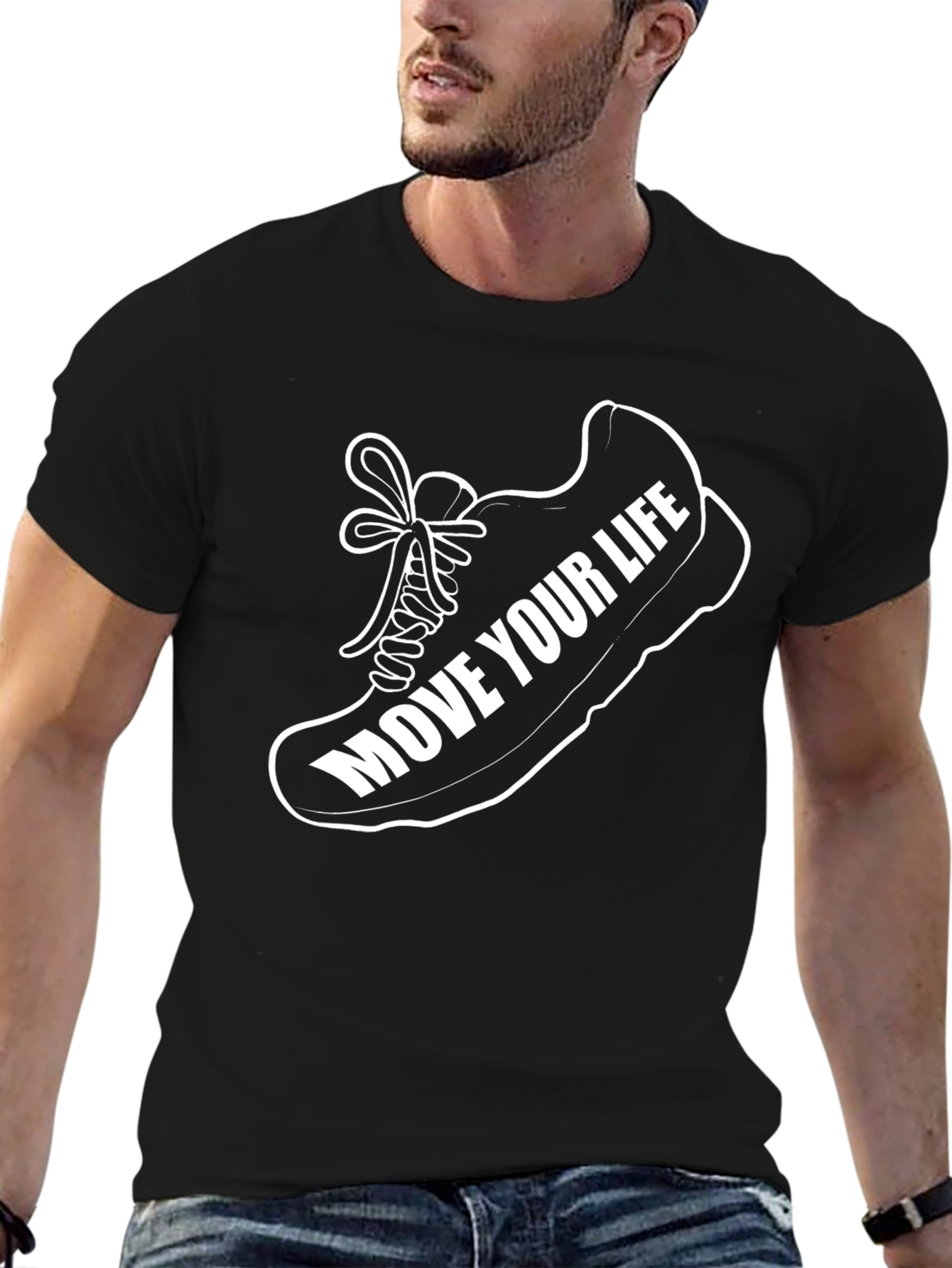 Move Your Life Graphic T-Shirt - Run Fitness Motivation