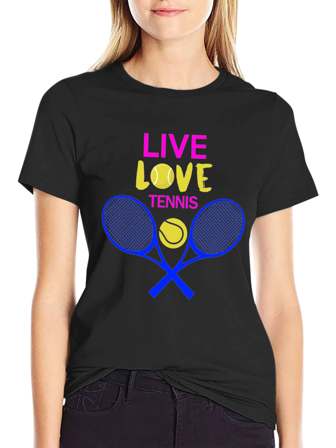 Live Love Tennis Graphic T-Shirt
