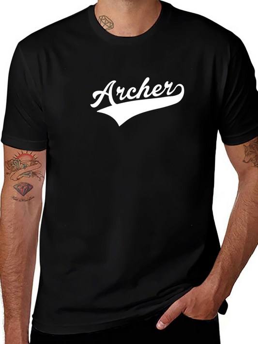 Archer Graphic Print Black T-Shirt