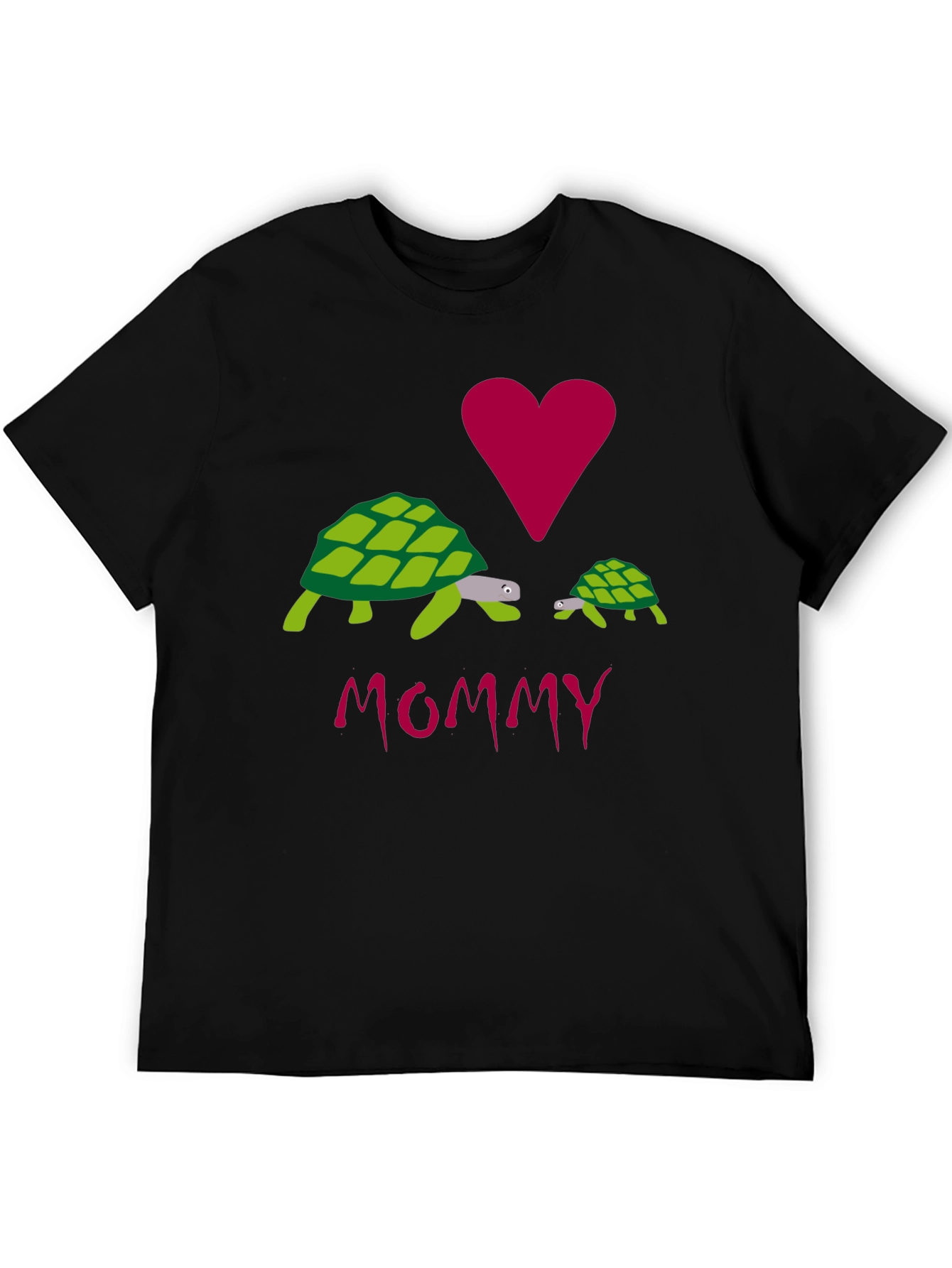 I Love Mommy Turtles Graphic Tee - Black