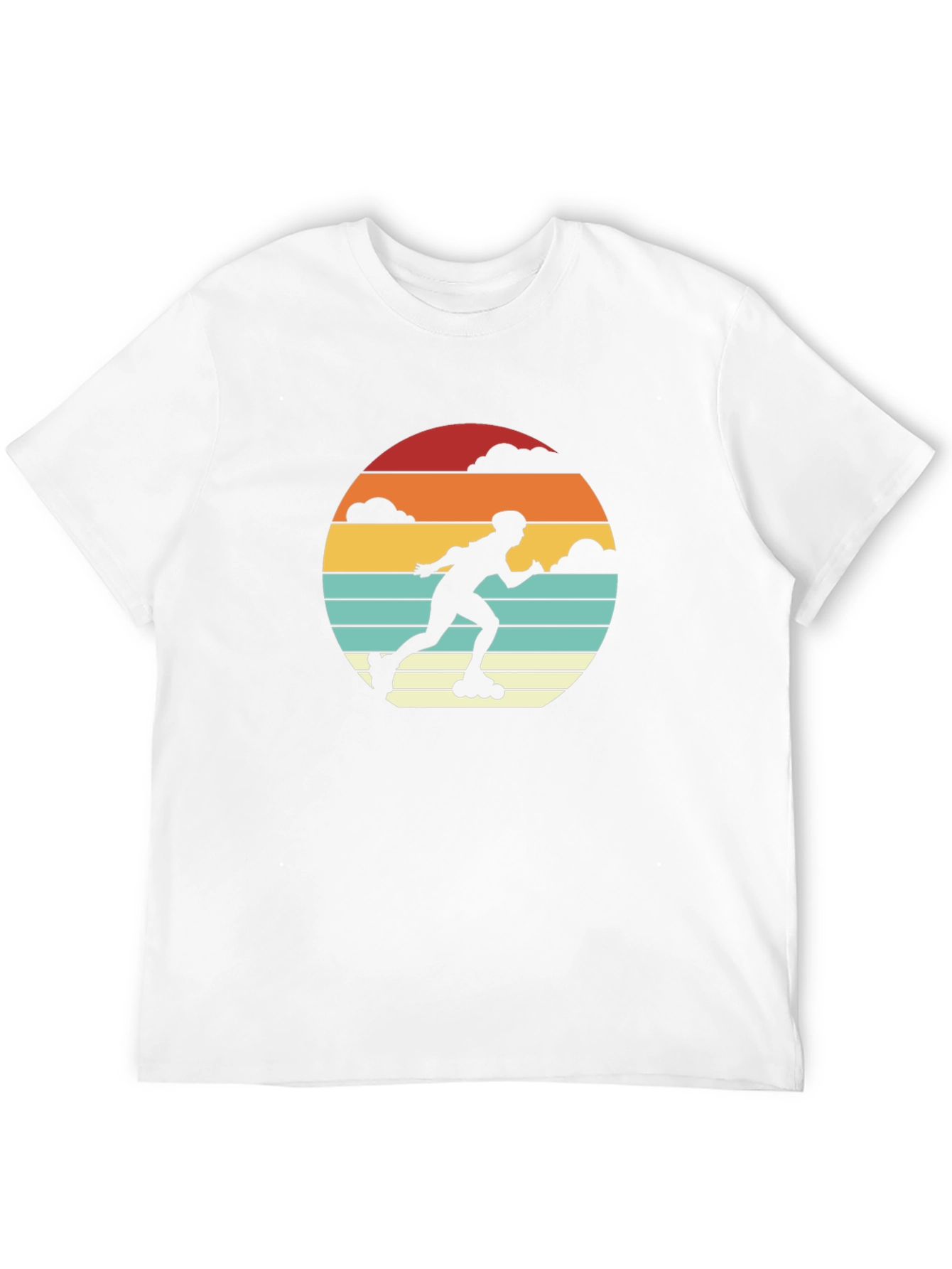 Retro Roller Skater Sunset Graphic Tee