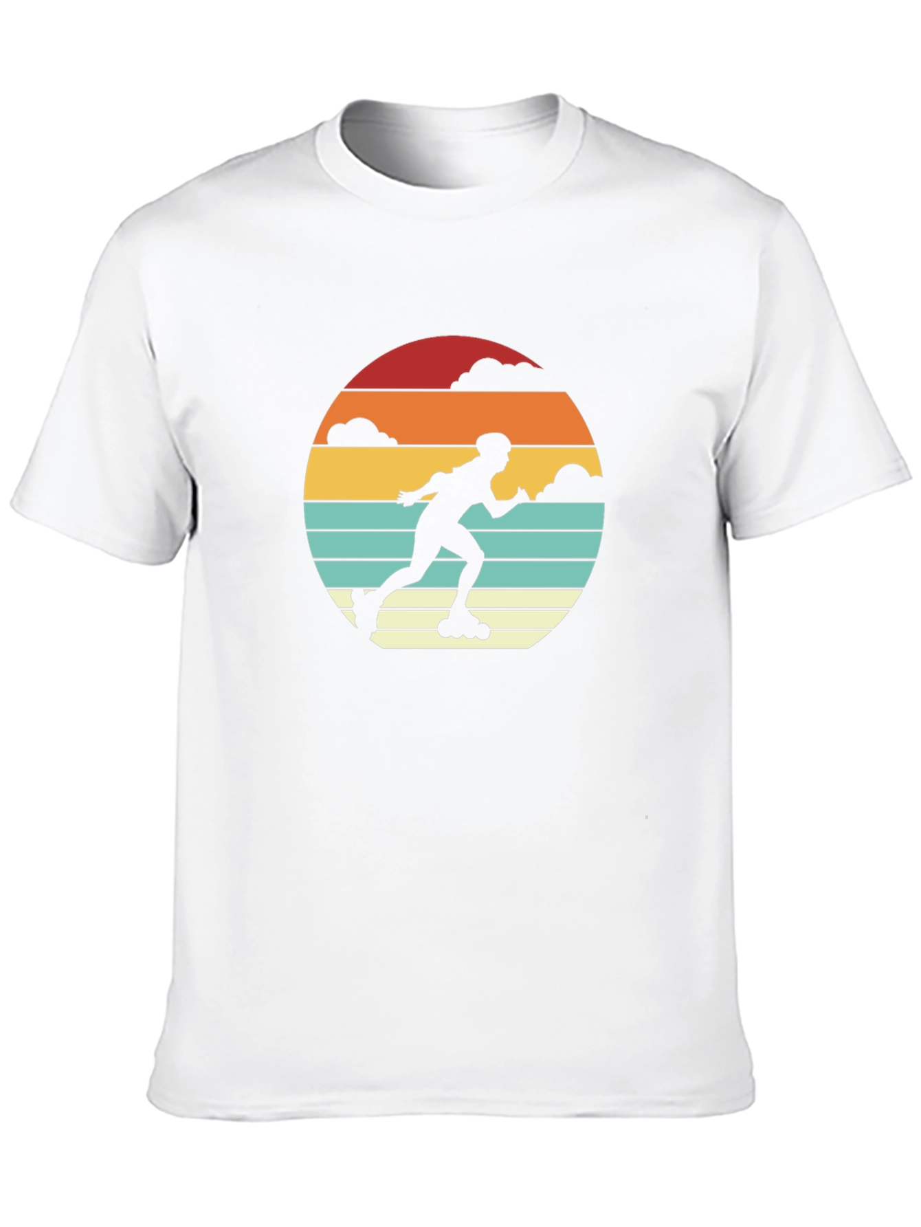 Retro Roller Skater Sunset Graphic Tee