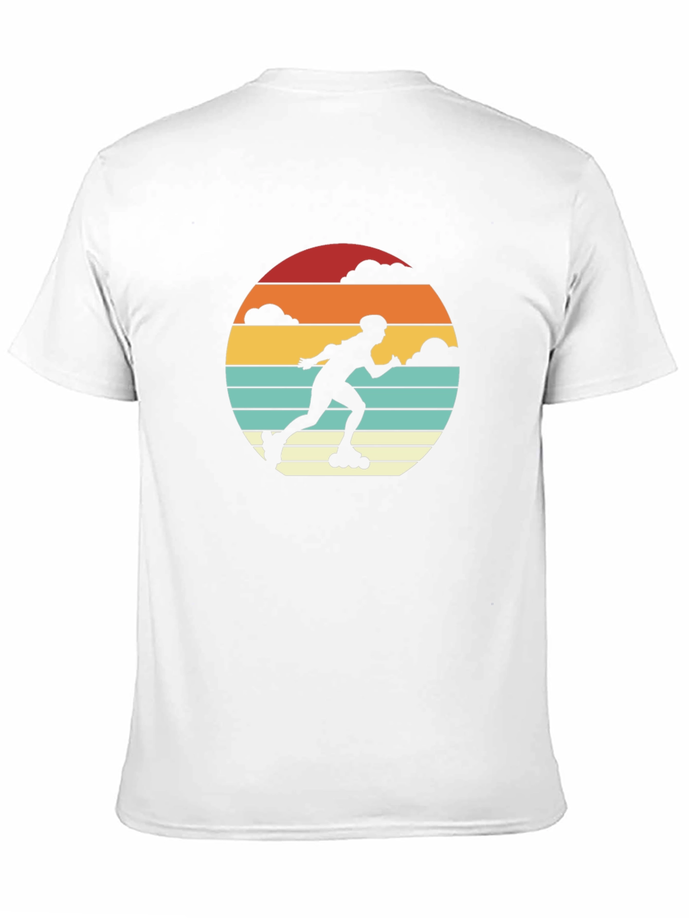 Retro Roller Skater Sunset Graphic Tee