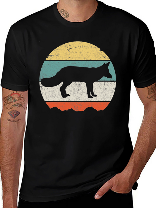 Retro Fox Graphic Tee - Vintage Style T-Shirt