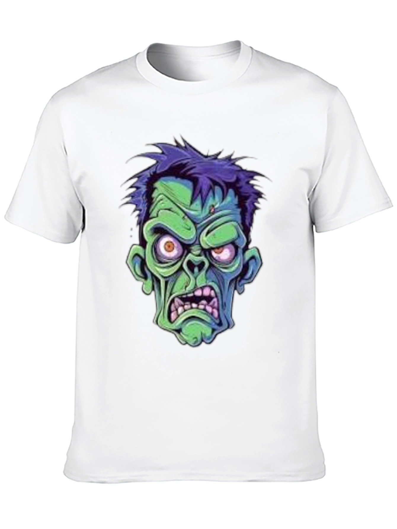Zombie Cartoon Graphic Black T-Shirt