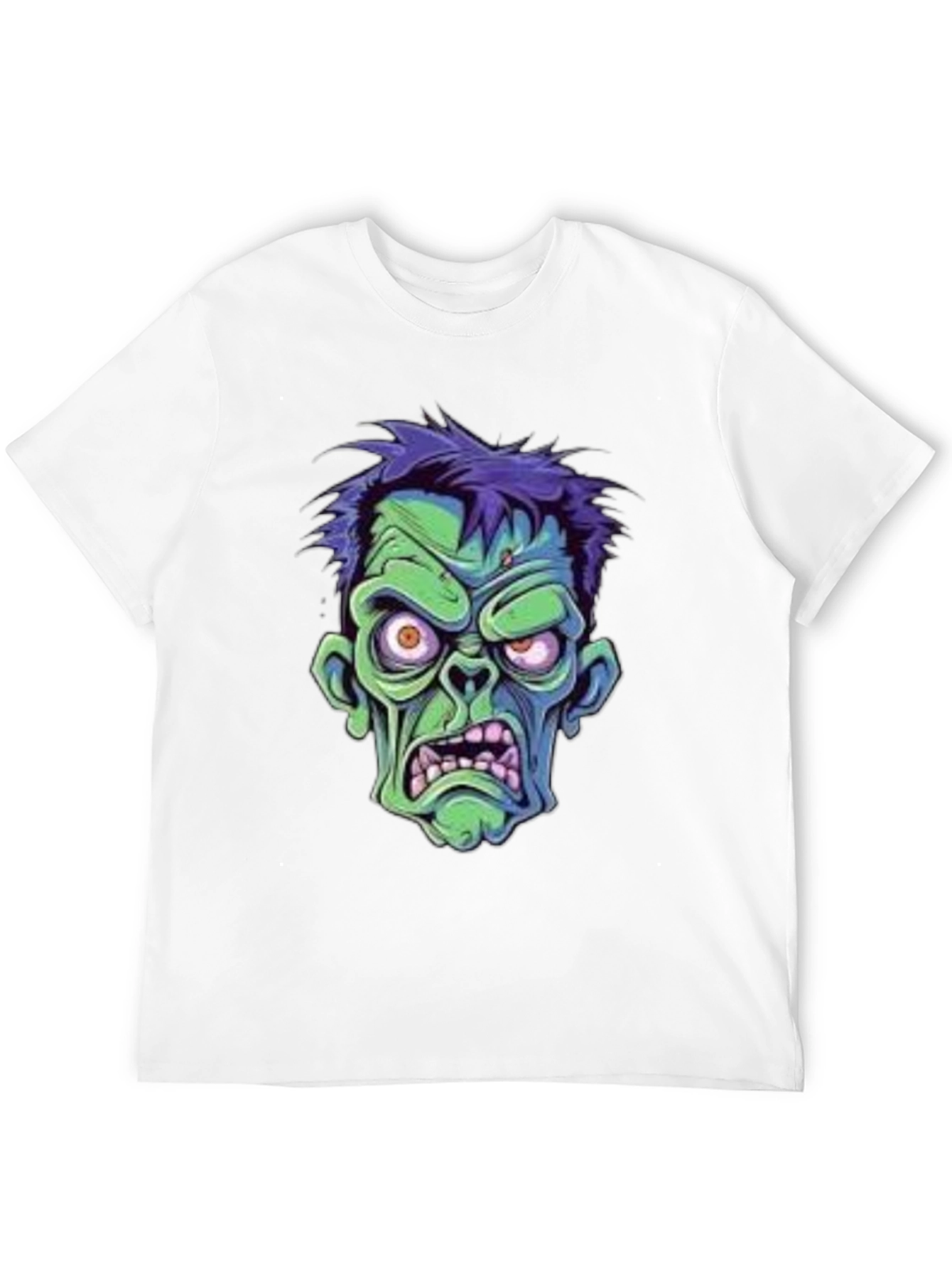 Zombie Cartoon Graphic Black T-Shirt