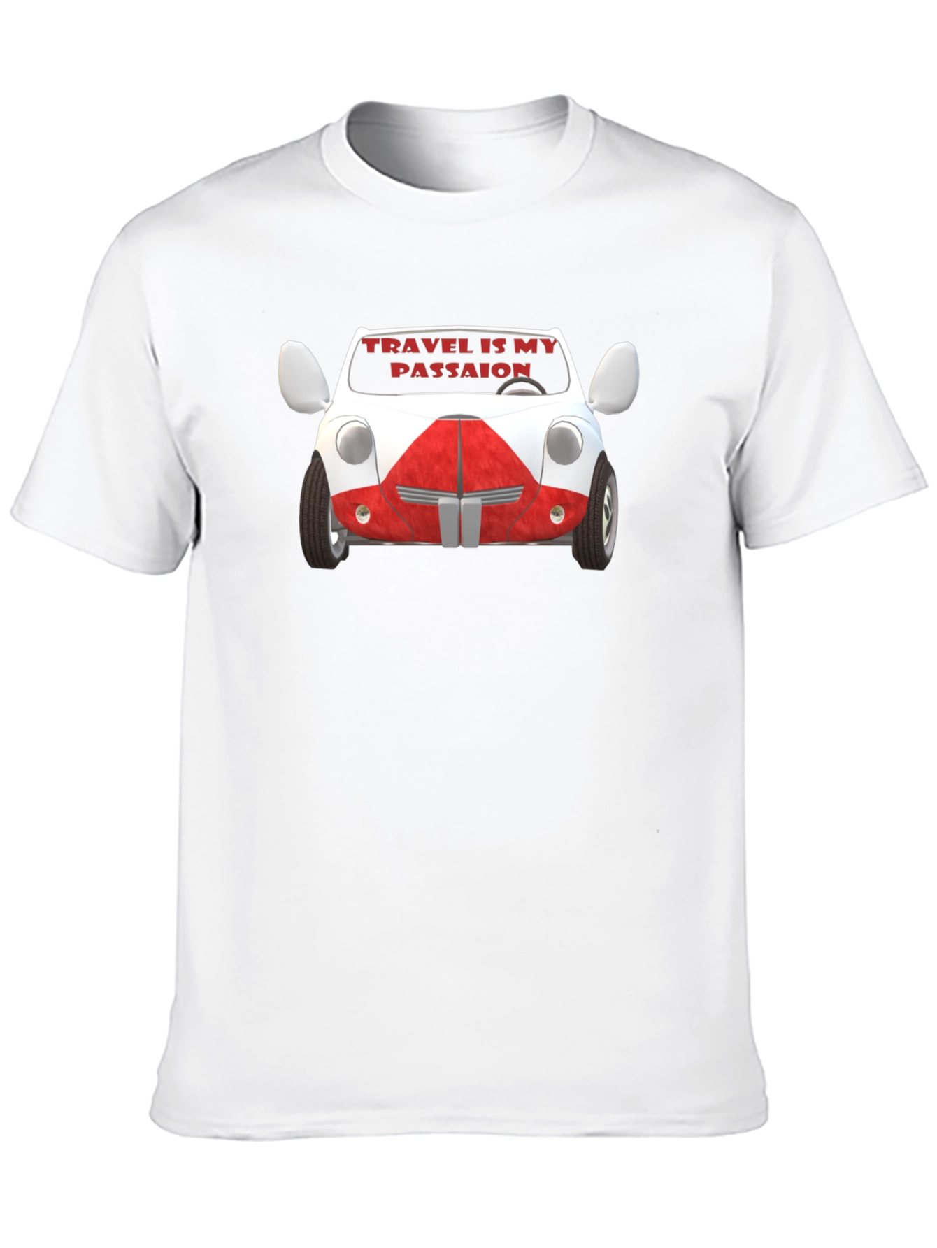 Travel Is My Passion Black Graphic T-Shirt