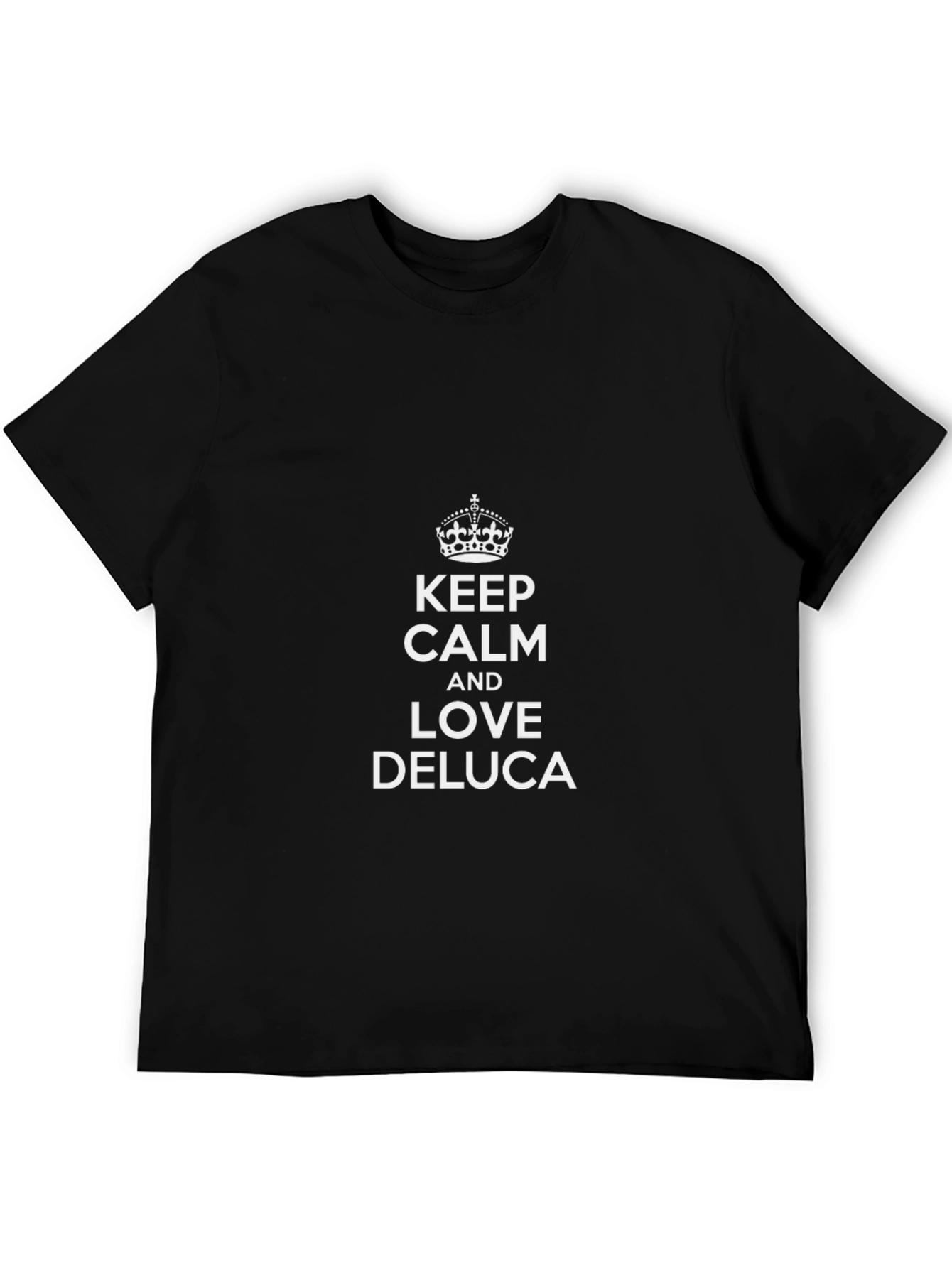 Keep Calm and Love Deluca Black T-Shirt