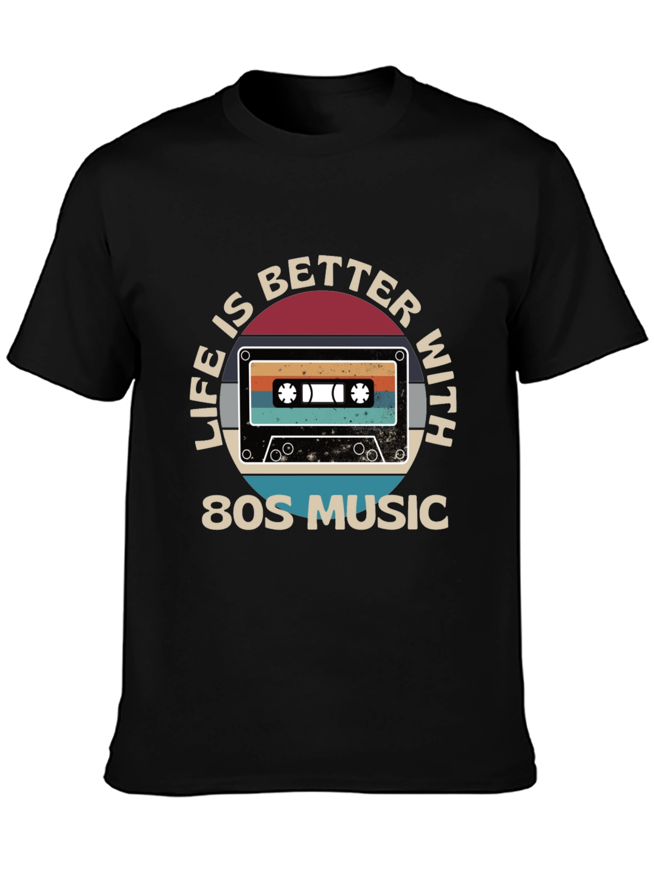 Life is Better with 80s Music Cassette Graphic Tee