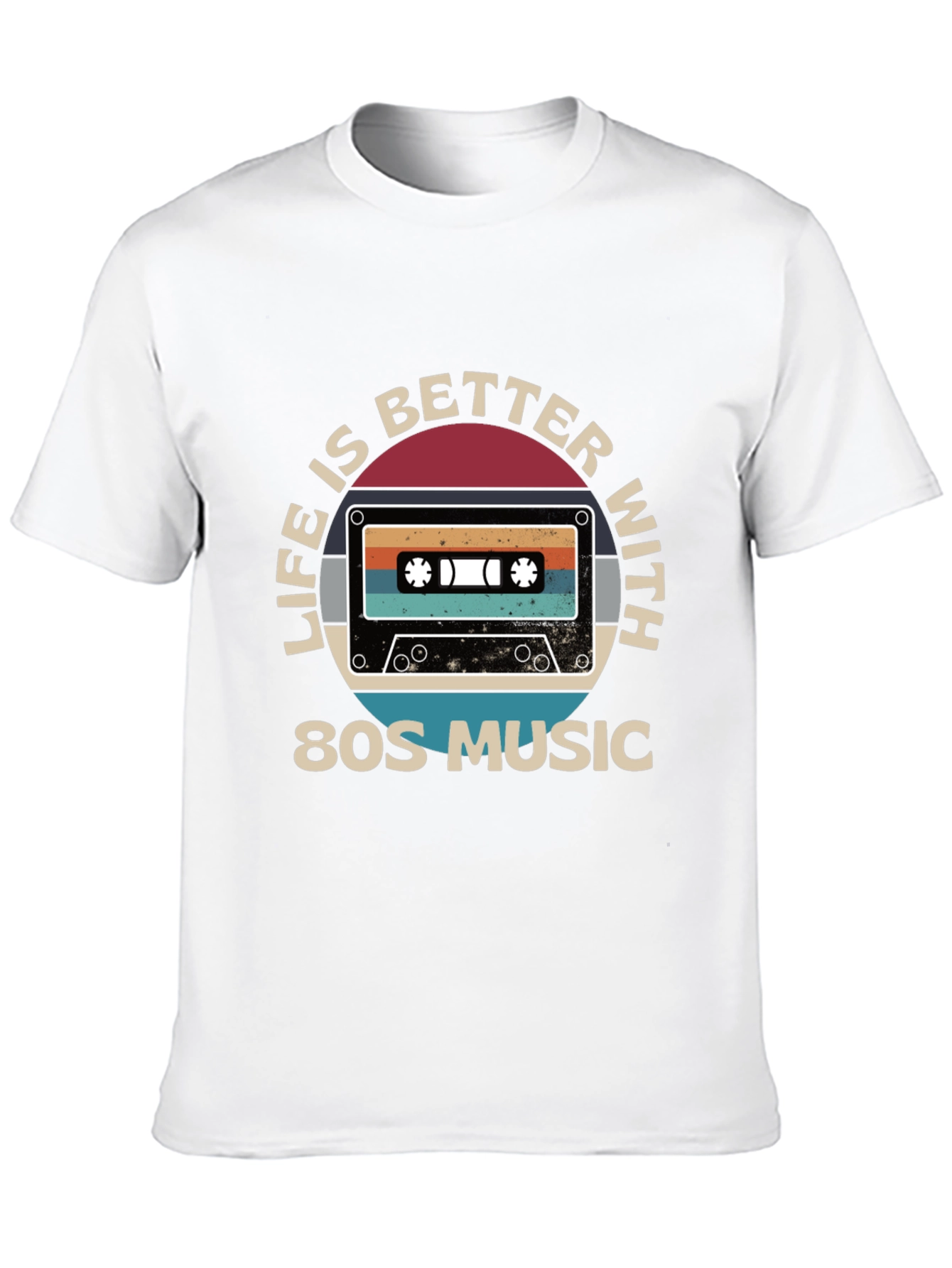 Life is Better with 80s Music Cassette Graphic Tee