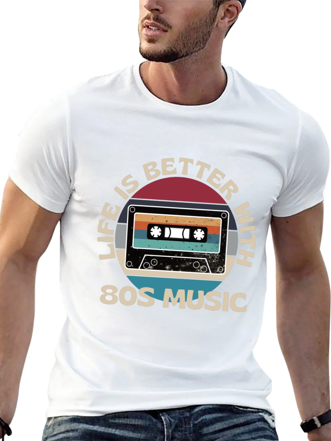 Life is Better with 80s Music Cassette Graphic Tee