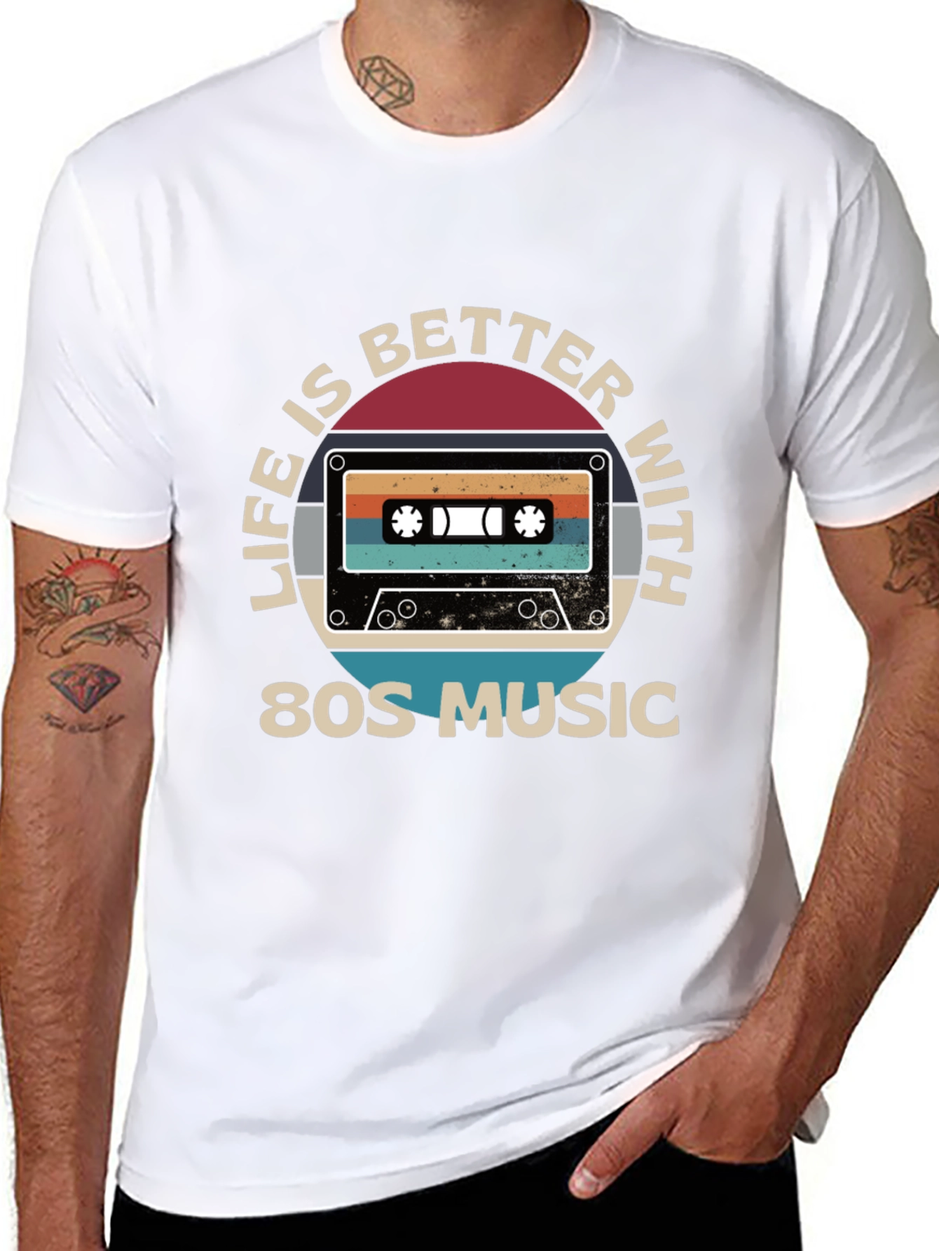 Life is Better with 80s Music Cassette Graphic Tee