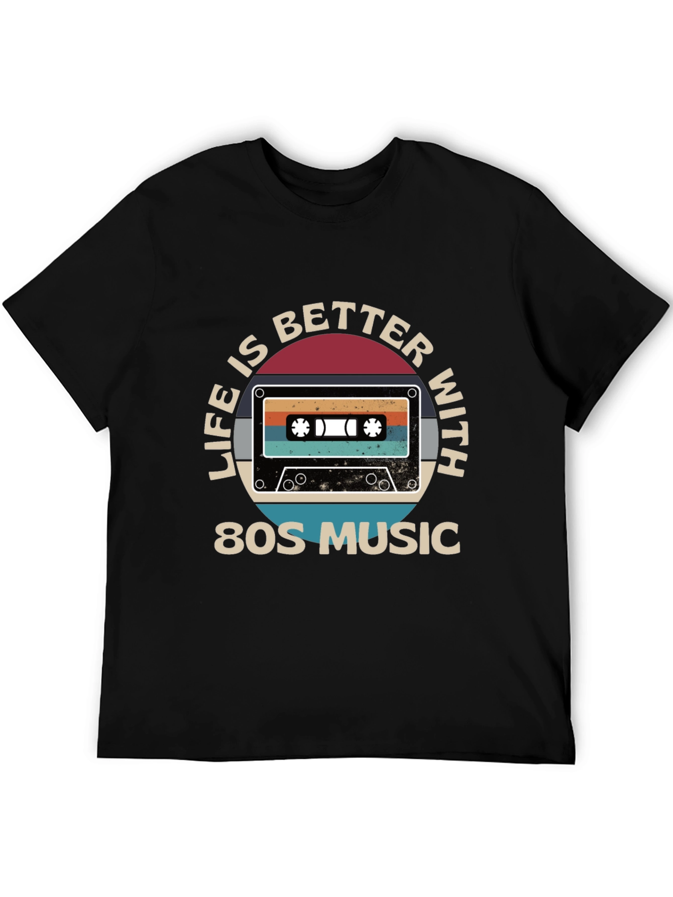 Life is Better with 80s Music Cassette Graphic Tee