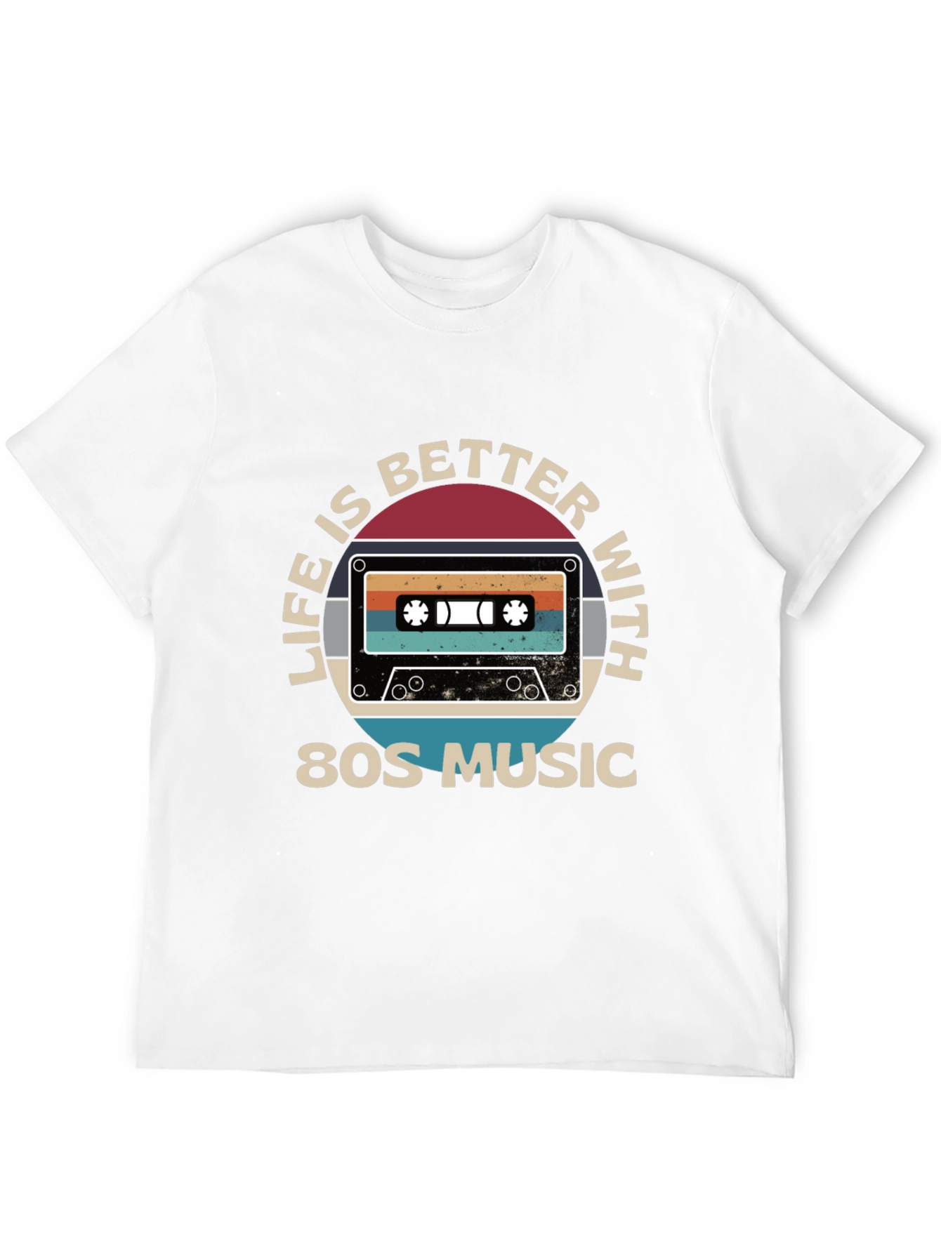 Life is Better with 80s Music Cassette Graphic Tee