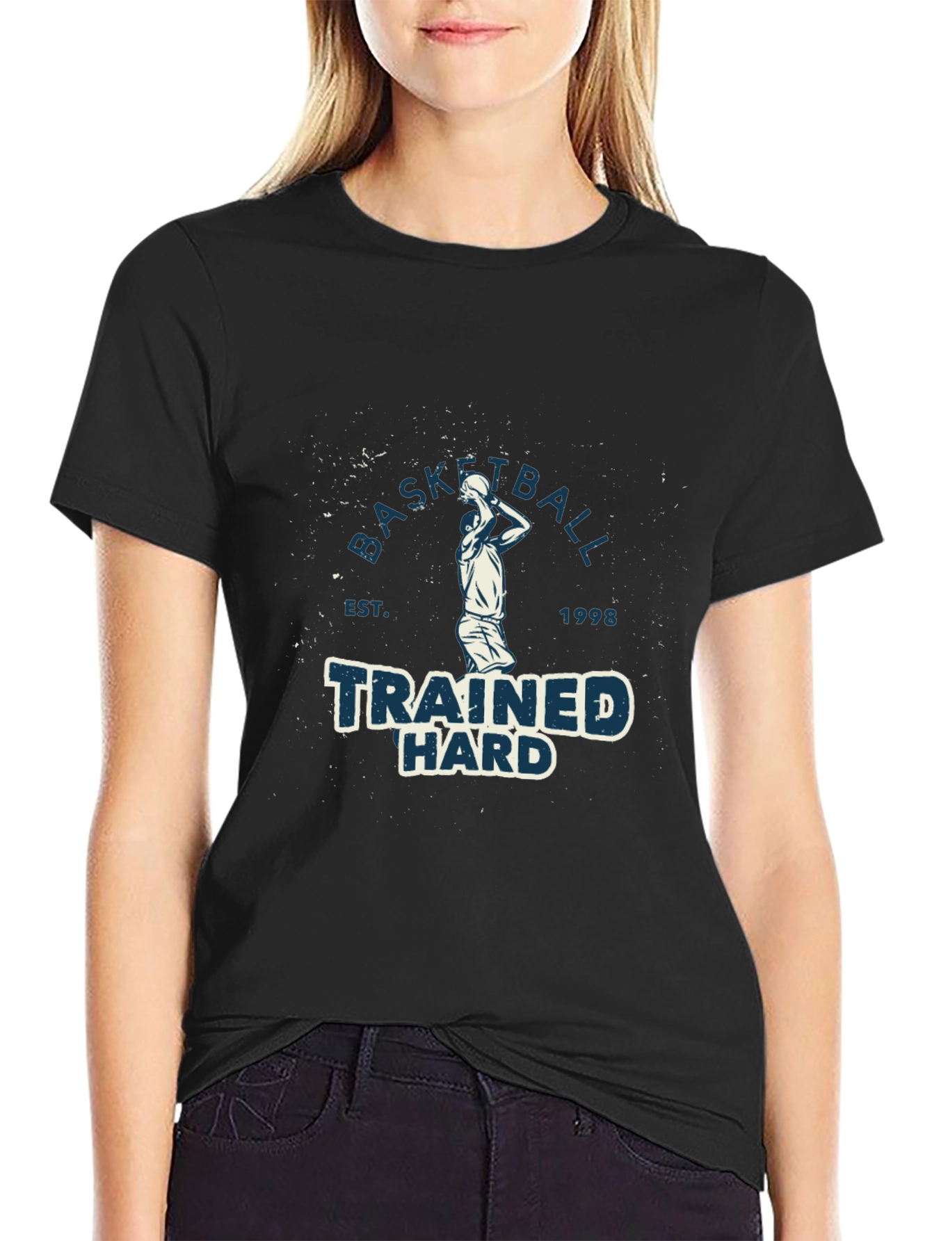 Basketball Trained Hard Graphic T-Shirt