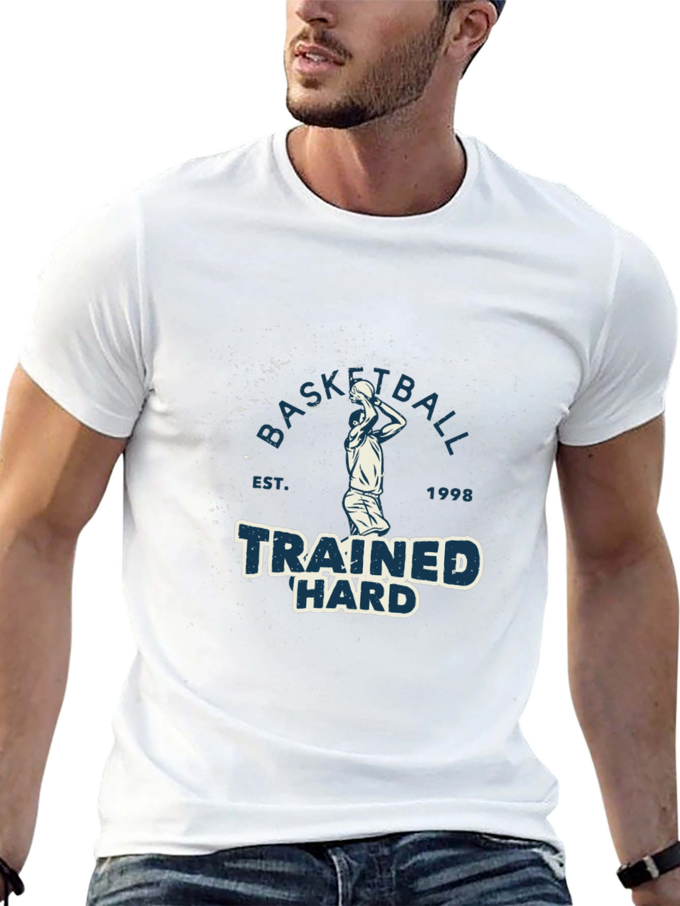 Basketball Trained Hard Graphic T-Shirt