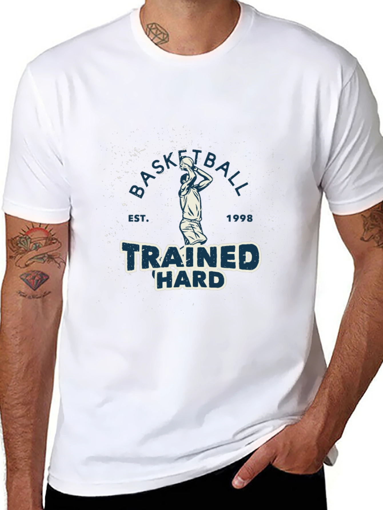 Basketball Trained Hard Graphic T-Shirt