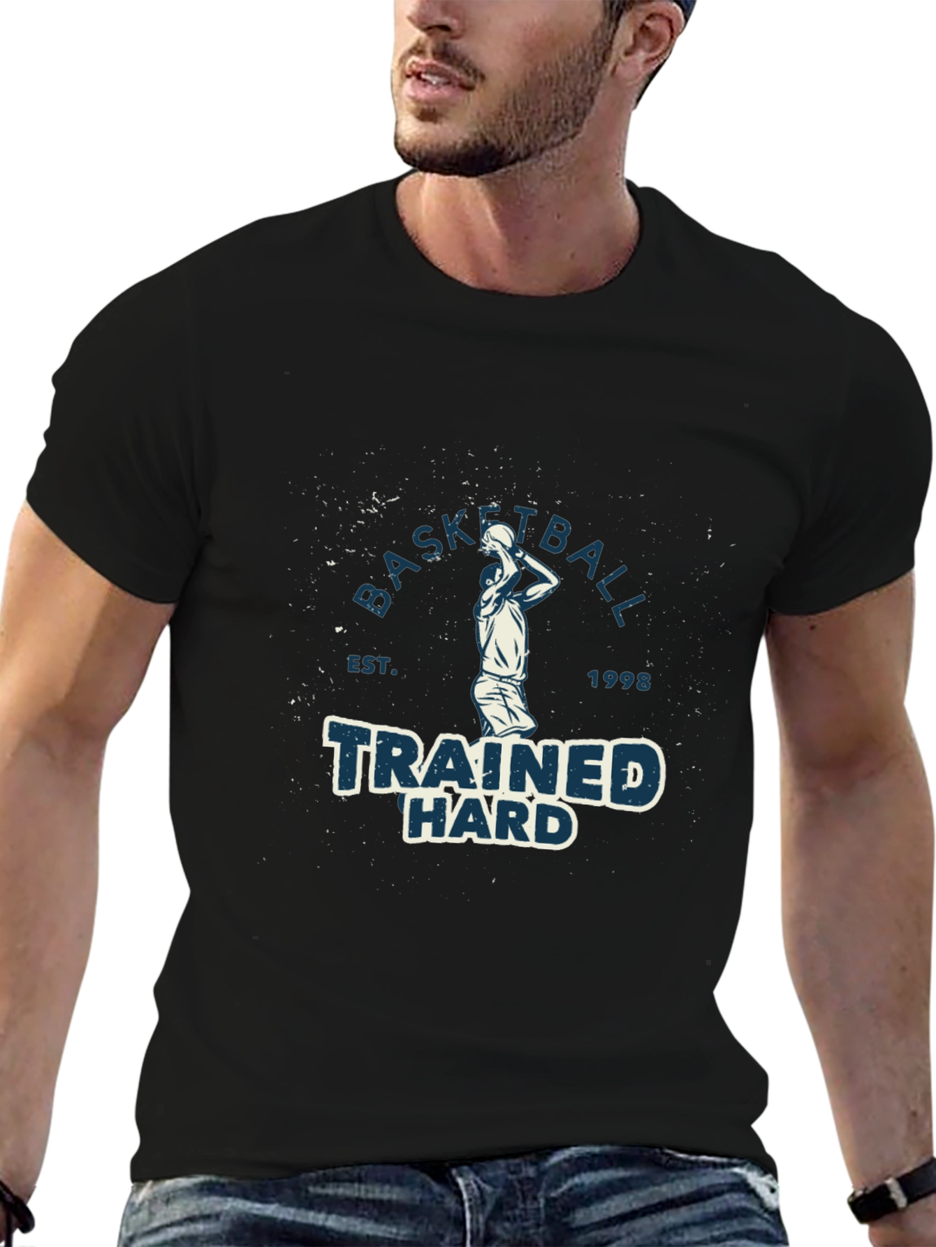 Basketball Trained Hard Graphic T-Shirt