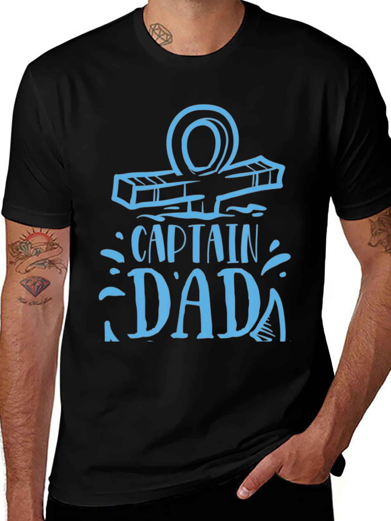 Captain Dada Black Graphic Tee