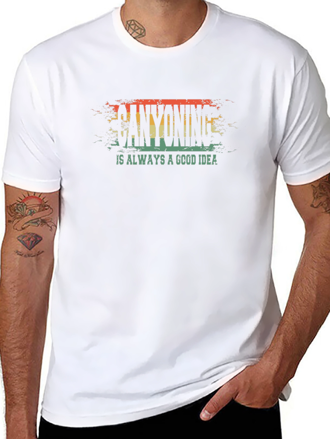 Canyoning is Always a Good Idea - Black T-Shirt