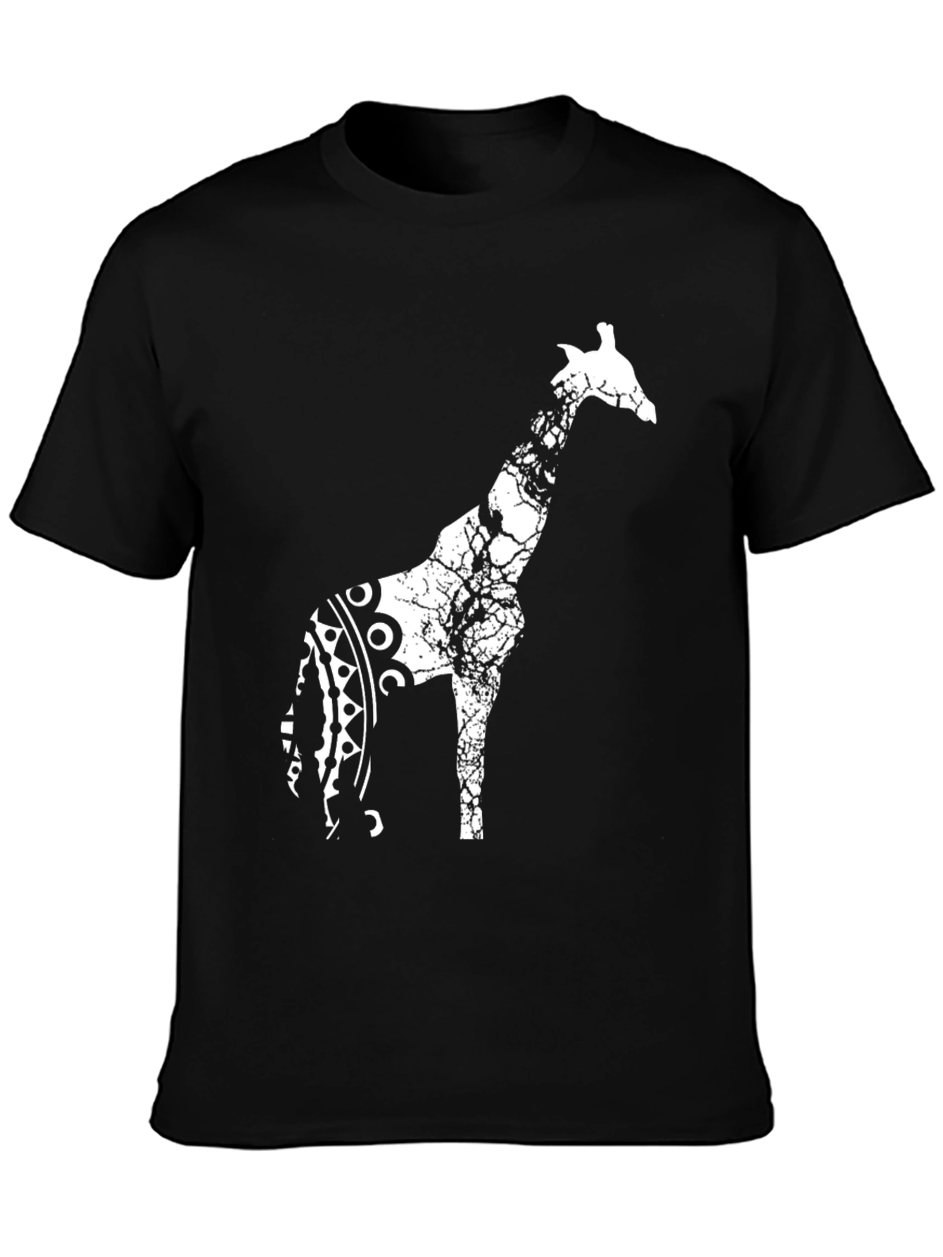 Giraffe Graphic Black T-Shirt
