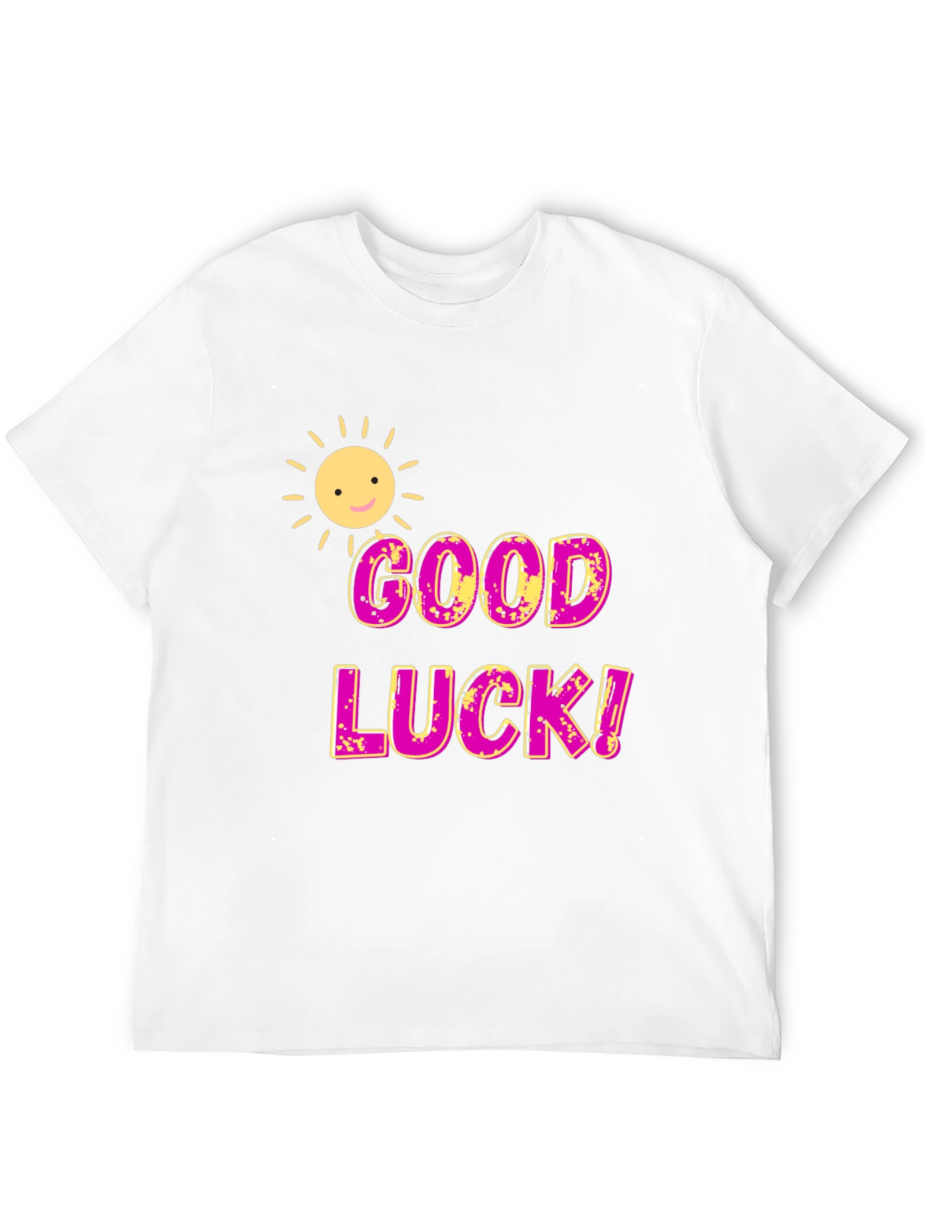 Good Luck Graphic T-Shirt - Black Cotton Blend