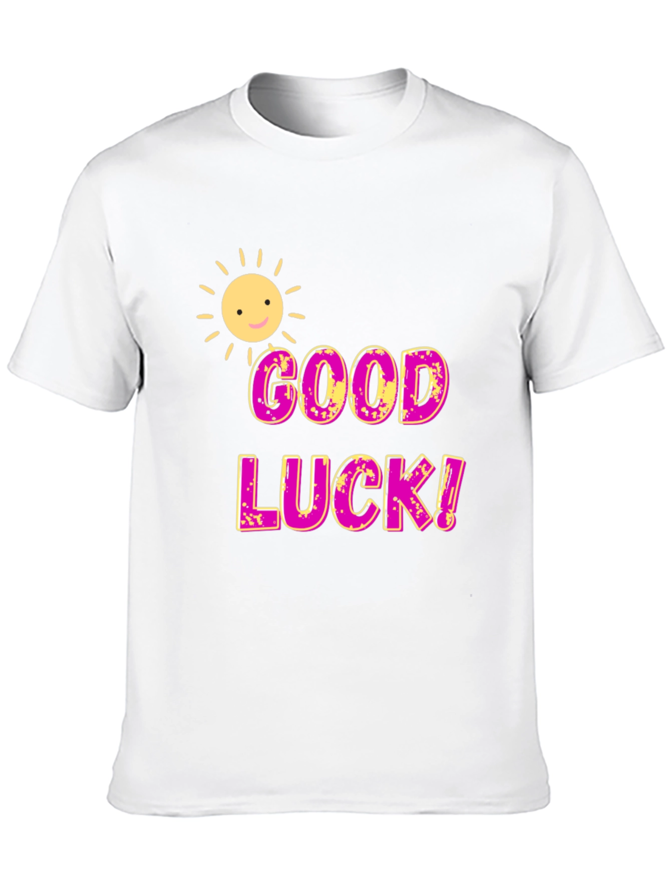 Good Luck Graphic T-Shirt - Black Cotton Blend