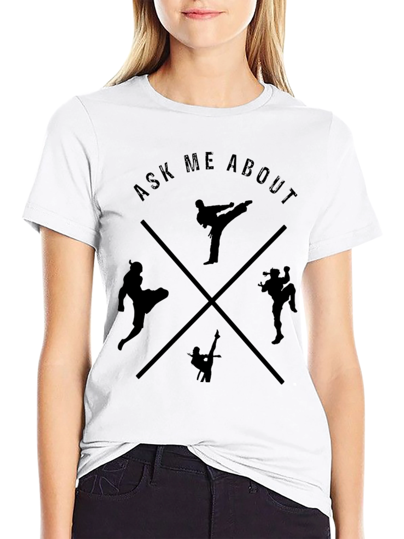 Martial Arts Kick T-Shirt - Ask Me About!