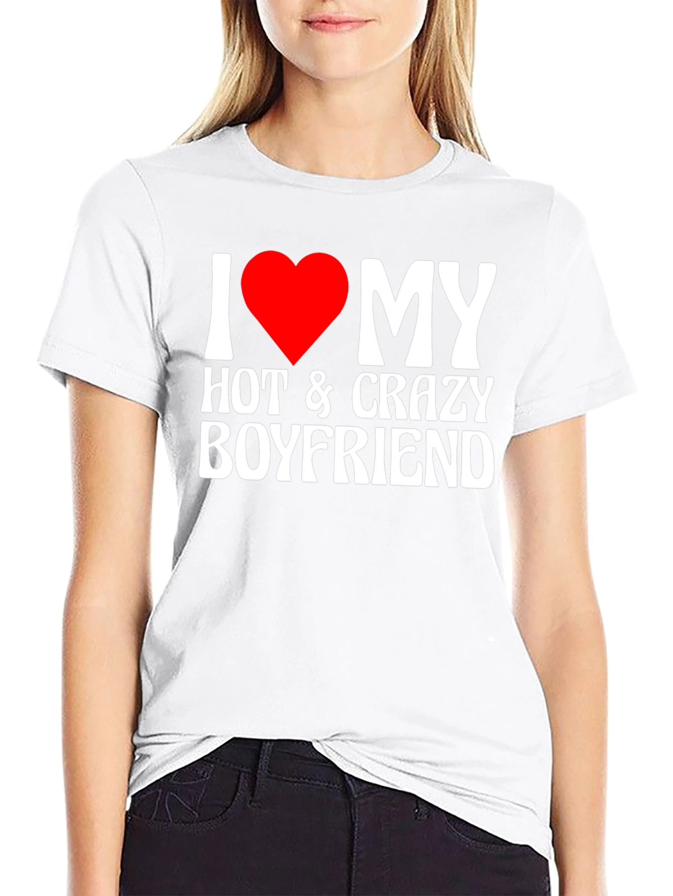 I Heart My Hot & Crazy Boyfriend T-Shirt