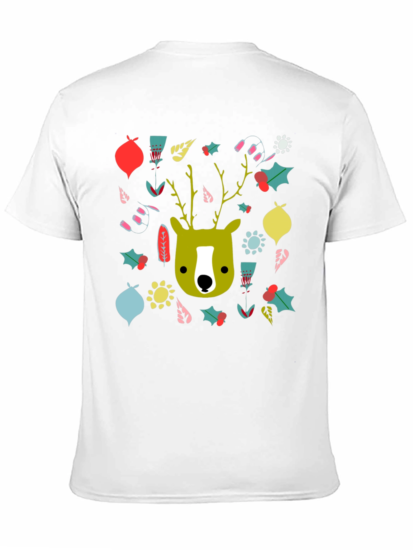 Festive Deer Graphic Tee - Holiday Style