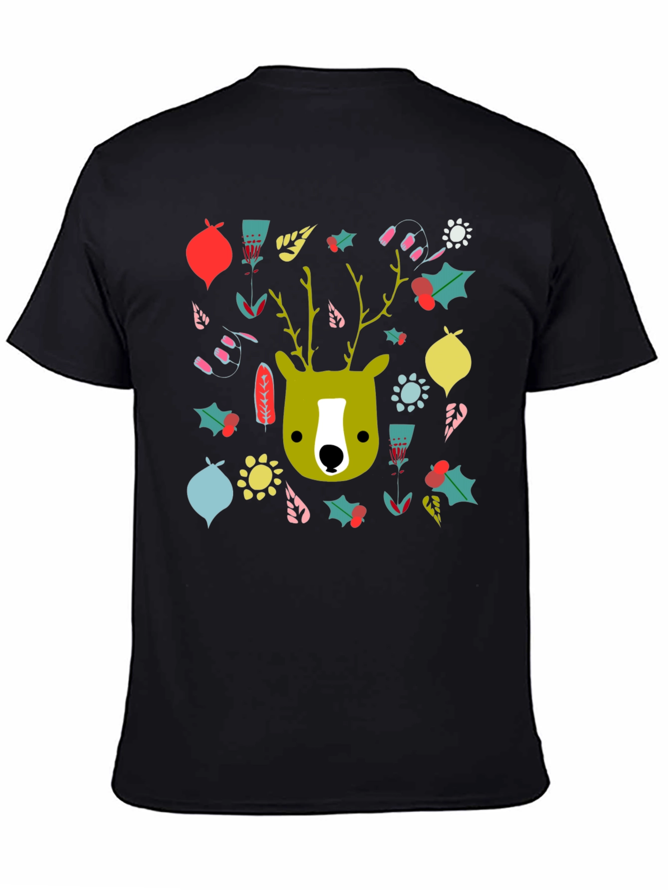 Festive Deer Graphic Tee - Holiday Style