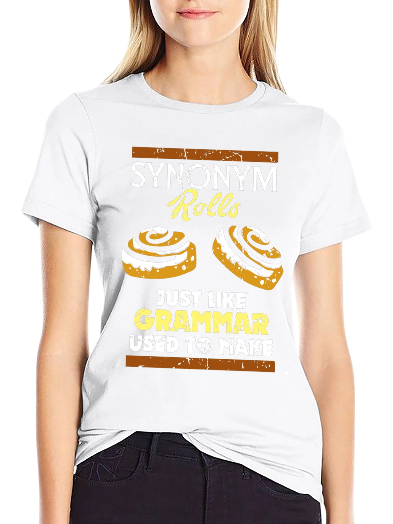 Synonym Rolls T-Shirt: Grammar Joke Tee