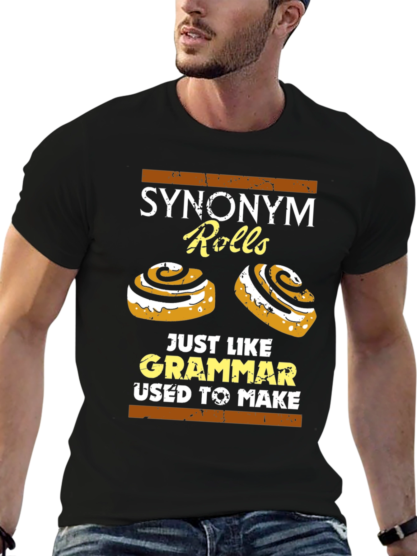 Synonym Rolls T-Shirt: Grammar Joke Tee