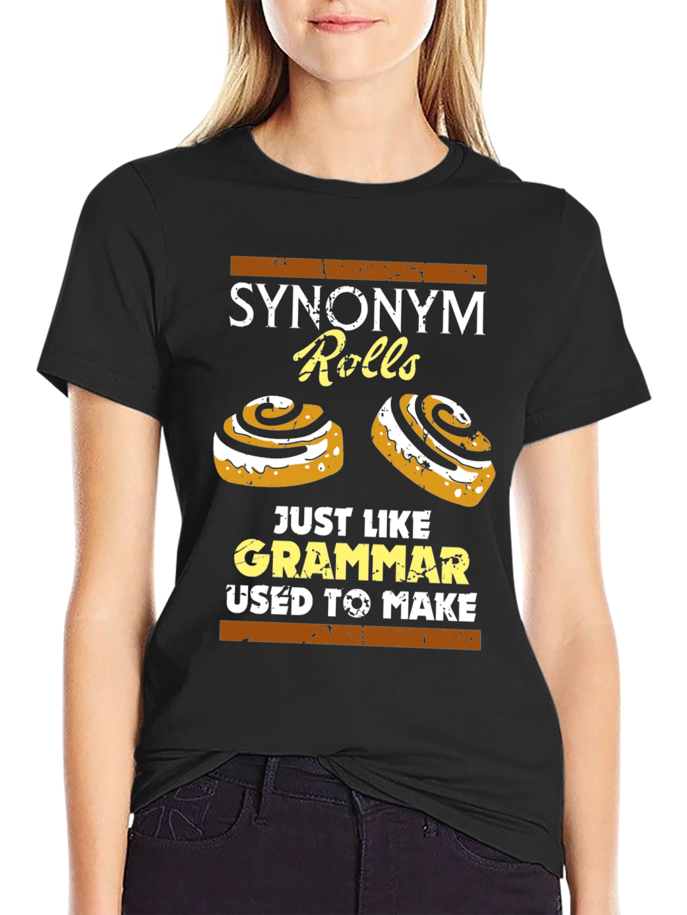 Synonym Rolls T-Shirt: Grammar Joke Tee
