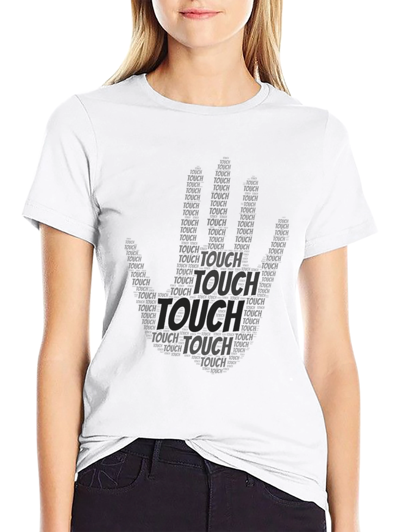 Black Touch Graphic Print T-Shirt