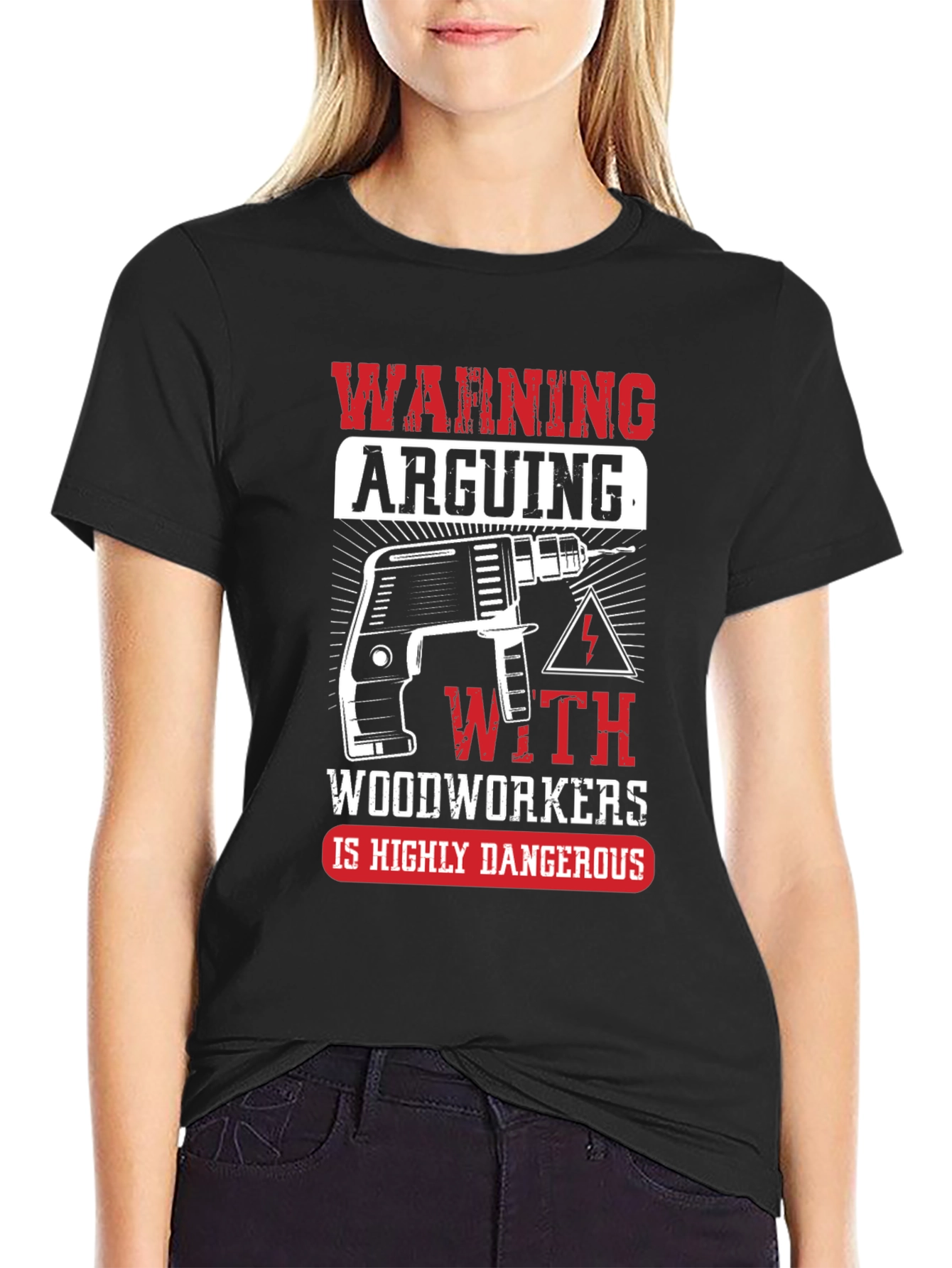 Warning Arguing with Woodworkers T-Shirt