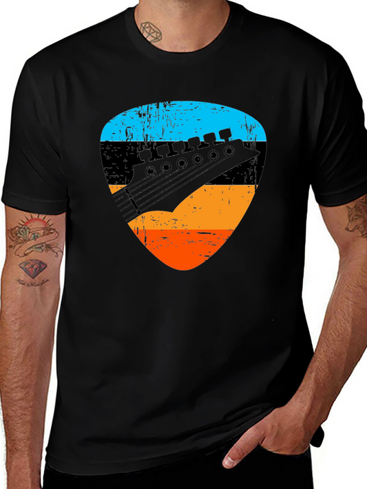 Guitar Pick Graphic Tee - Rock Music Shirt