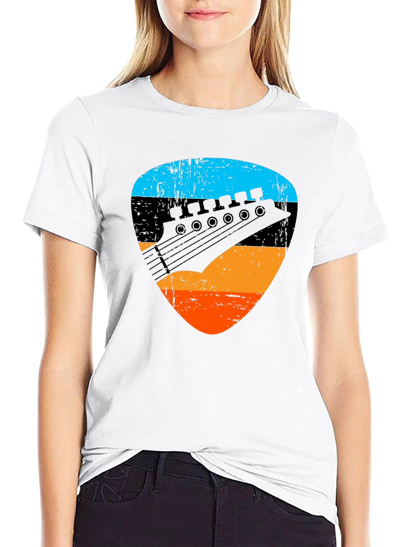 Guitar Pick Graphic Tee - Rock Music Shirt