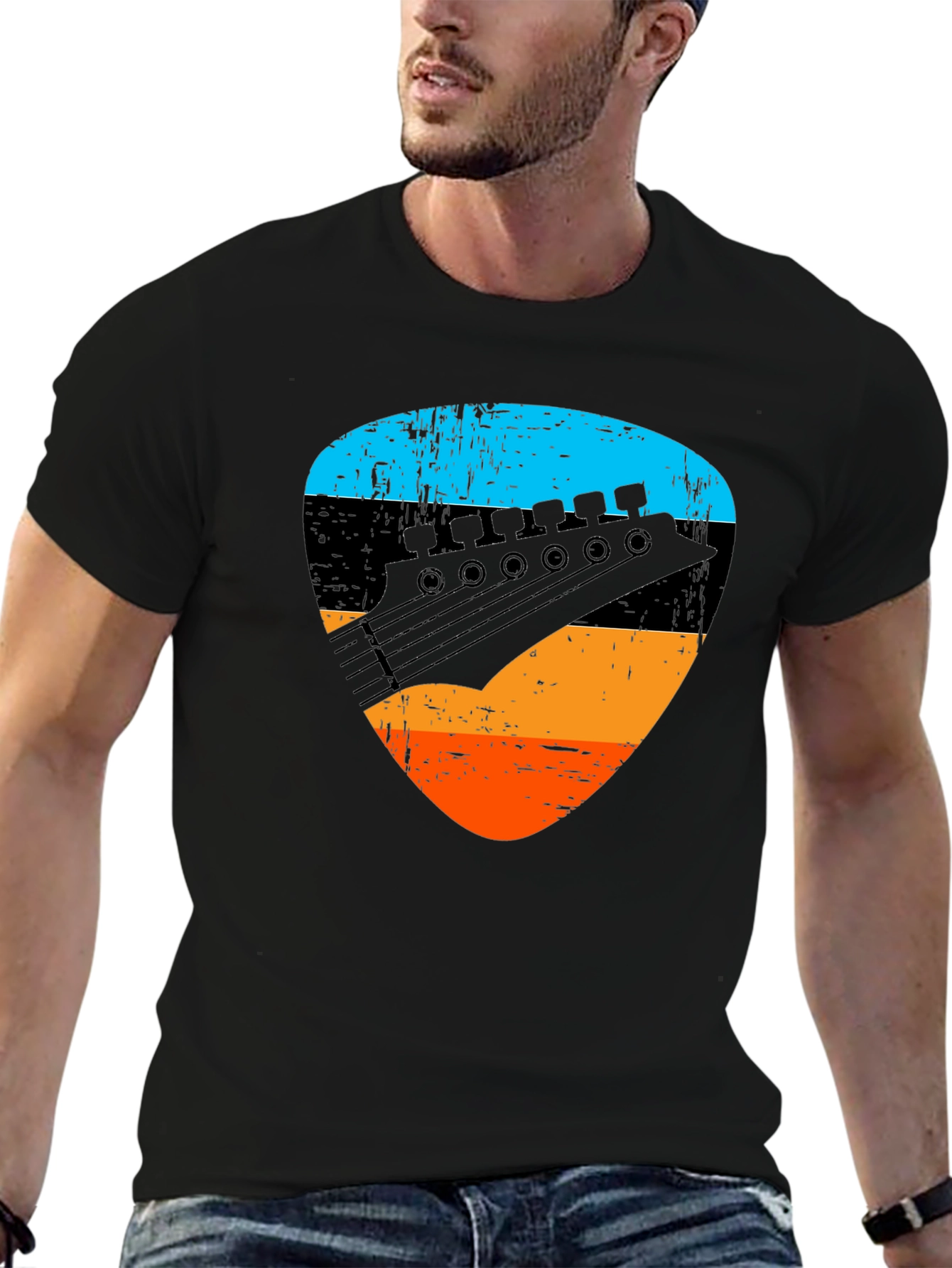 Guitar Pick Graphic Tee - Rock Music Shirt
