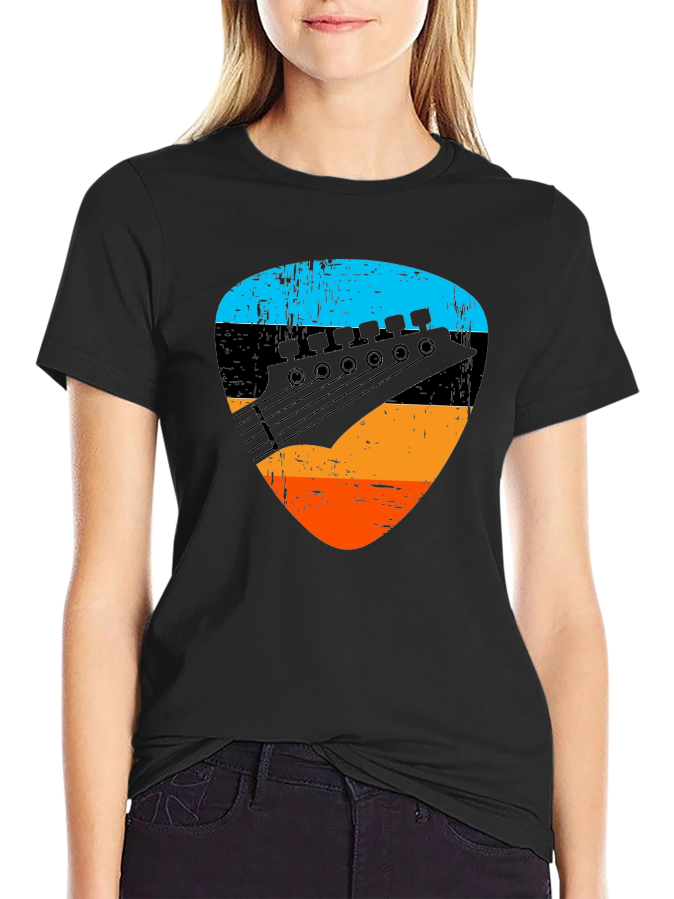 Guitar Pick Graphic Tee - Rock Music Shirt