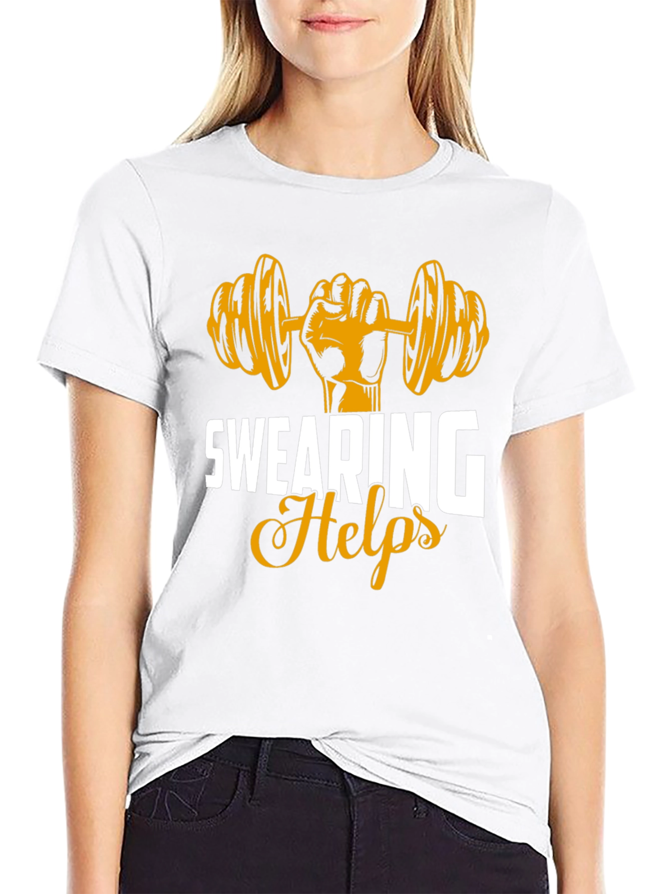 Swearing Helps Funny Gym Workout T-Shirt