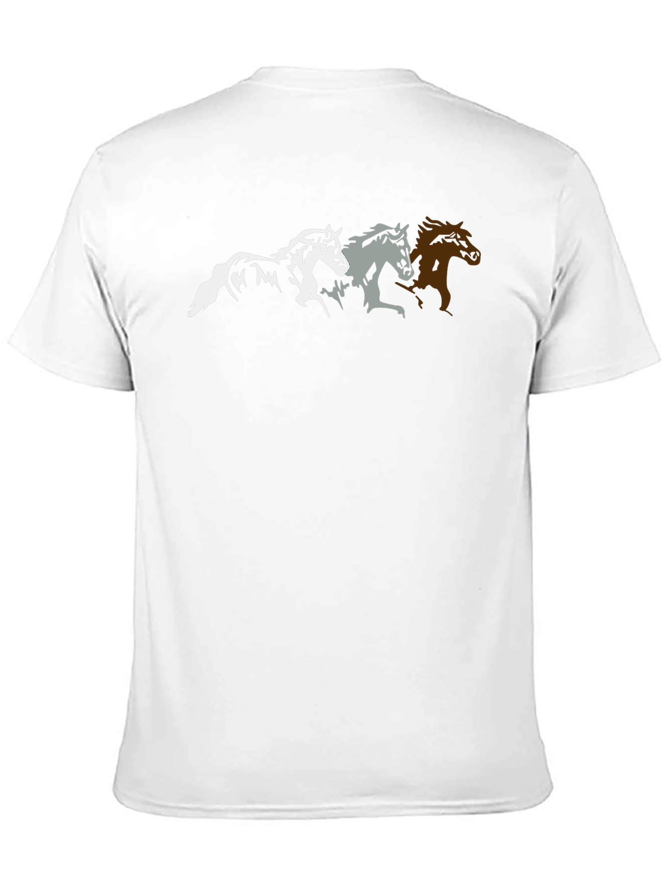Horse Silhouette Graphic T-Shirt - Black